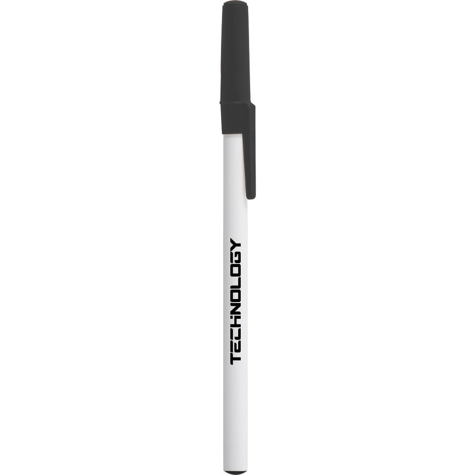 Marketing Value Stick Pens - Promotional Pens Singapore - Gifts VV Available in 13 amazing item colors 客製 - Promotional Pens Singapore - Gifts VV White / Black Value Stick Pen
