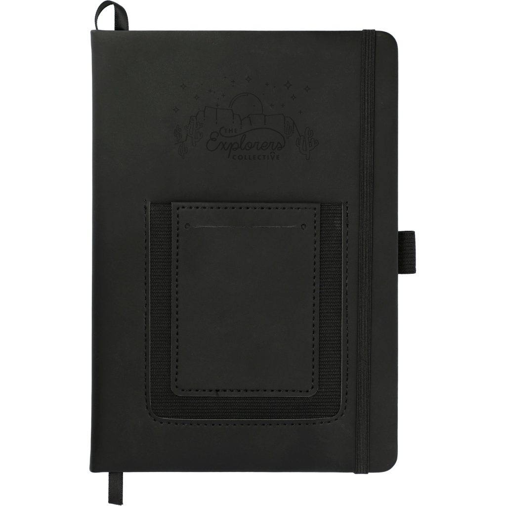 Promotional Vienna Phone Pocket Bound Journalbooks - Promotional Pens Singapore - Gifts VV Available in 2 awesome item colors 客製 - Promotional Pens Singapore - Gifts VV Black Vienna Phone Pocket Bound Journalbook