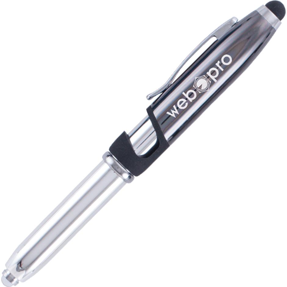 Promotional Vivano Tech 4-In-1 Pens - Promotional Pens Singapore - Gifts VV Free Shipping and Setup 客製 - Promotional Pens Singapore - Gifts VV Gunmetal Vivano Tech 4-In-1 Pen