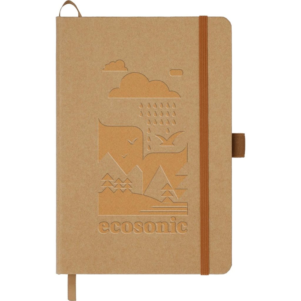 Marketing Washable Kraft Stone Bound JournalBooks - Promotional Pens Singapore - Gifts VV Free decoration debossed 客製 - Promotional Pens Singapore - Gifts VV Natural Washable Kraft Stone Bound JournalBook