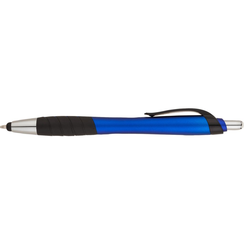Customised Wave Metallic Ballpoint Stylus Pens - Promotional Pens Singapore - Gifts VV Available in 9 exciting item colors 客製 - Promotional Pens Singapore - Gifts VV Blue Wave Metallic Ballpoint Stylus Pen