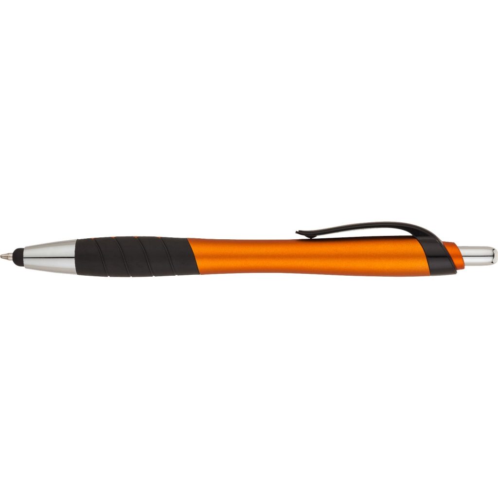 Customised Wave Metallic Ballpoint Stylus Pens - Promotional Pens Singapore - Gifts VV Available in 9 exciting item colors 客製 - Promotional Pens Singapore - Gifts VV Orange Wave Metallic Ballpoint Stylus Pen