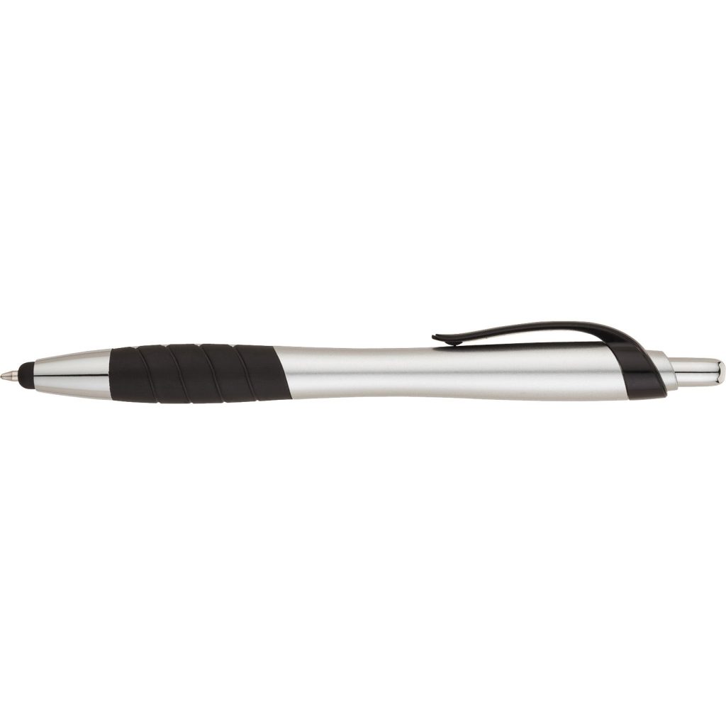 Customised Wave Metallic Ballpoint Stylus Pens - Promotional Pens Singapore - Gifts VV Available in 9 exciting item colors 客製 - Promotional Pens Singapore - Gifts VV Silver Wave Metallic Ballpoint Stylus Pen