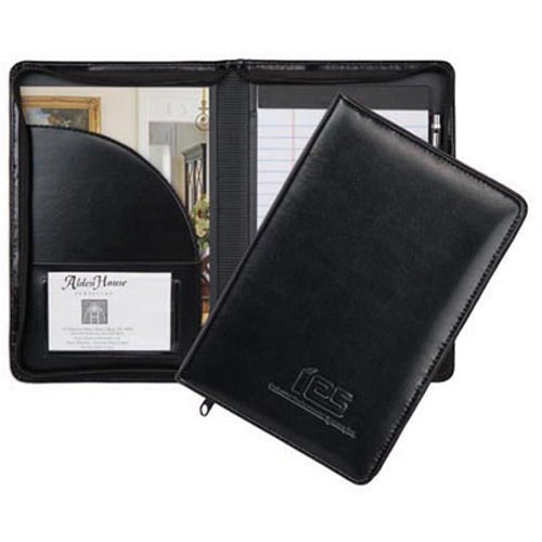 Custom Wexford Jr. Zippered Padfolios - Promotional Pens Singapore - Gifts VV Your design hot stamped 客製 - Promotional Pens Singapore - Gifts VV Black Wexford Jr. Zippered Padfolio