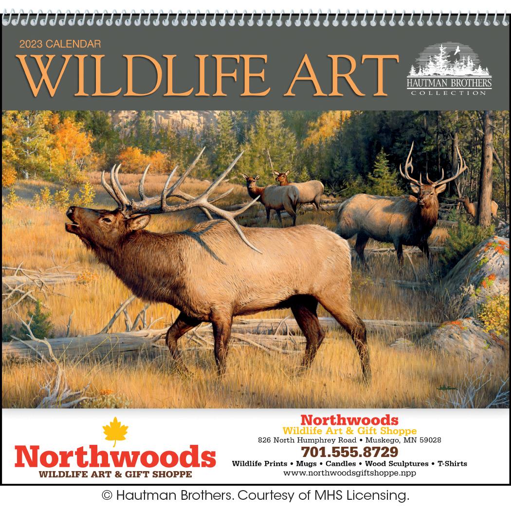 Imprinted Wildlife Art Calendars by the Hautman Brothers - Promotional Pens Singapore - Gifts VV Free Setup 客製 - Promotional Pens Singapore - Gifts VV See Item Wildlife Art Calendar by the Hautman Brothers