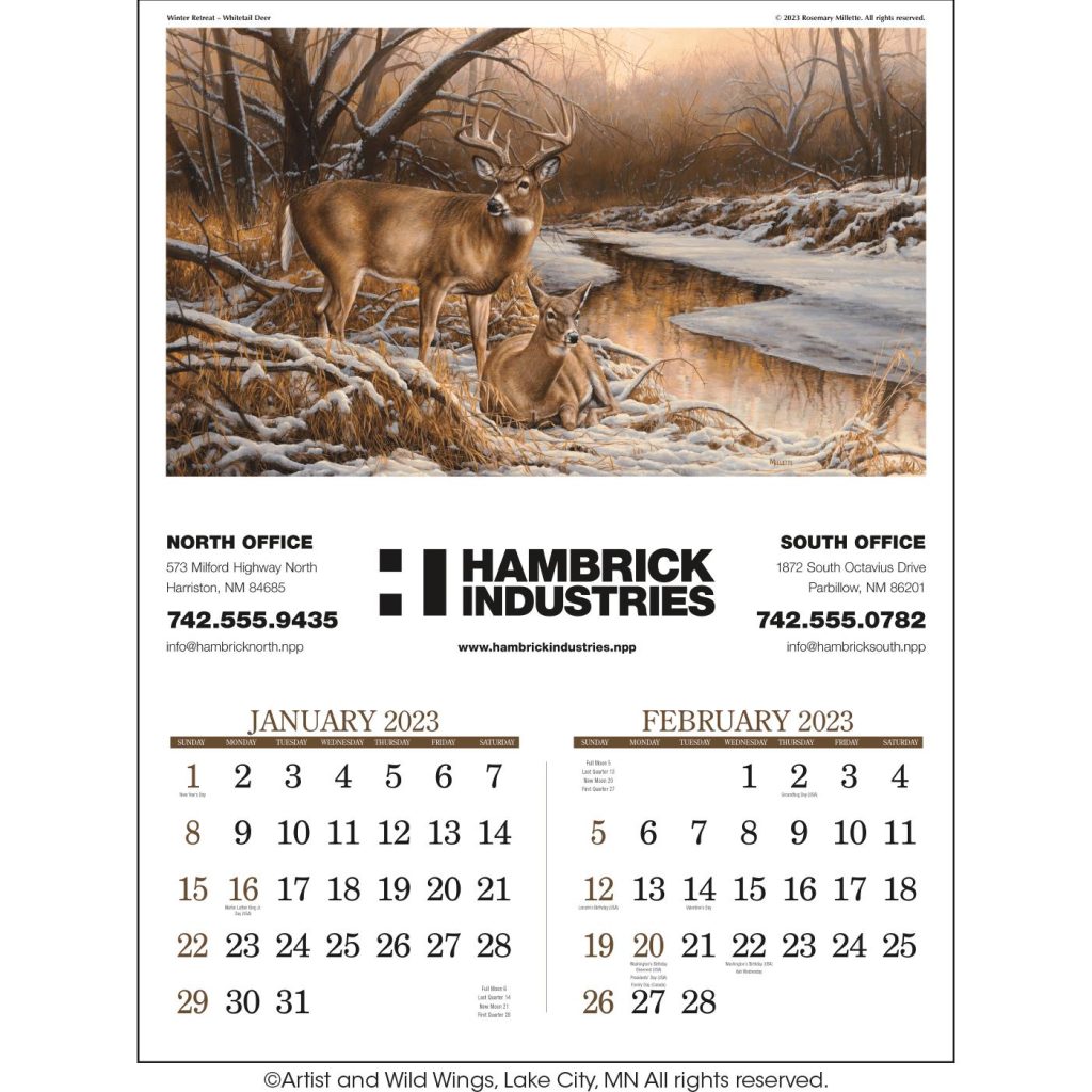 See Item Wildlife Art Executive Calendar