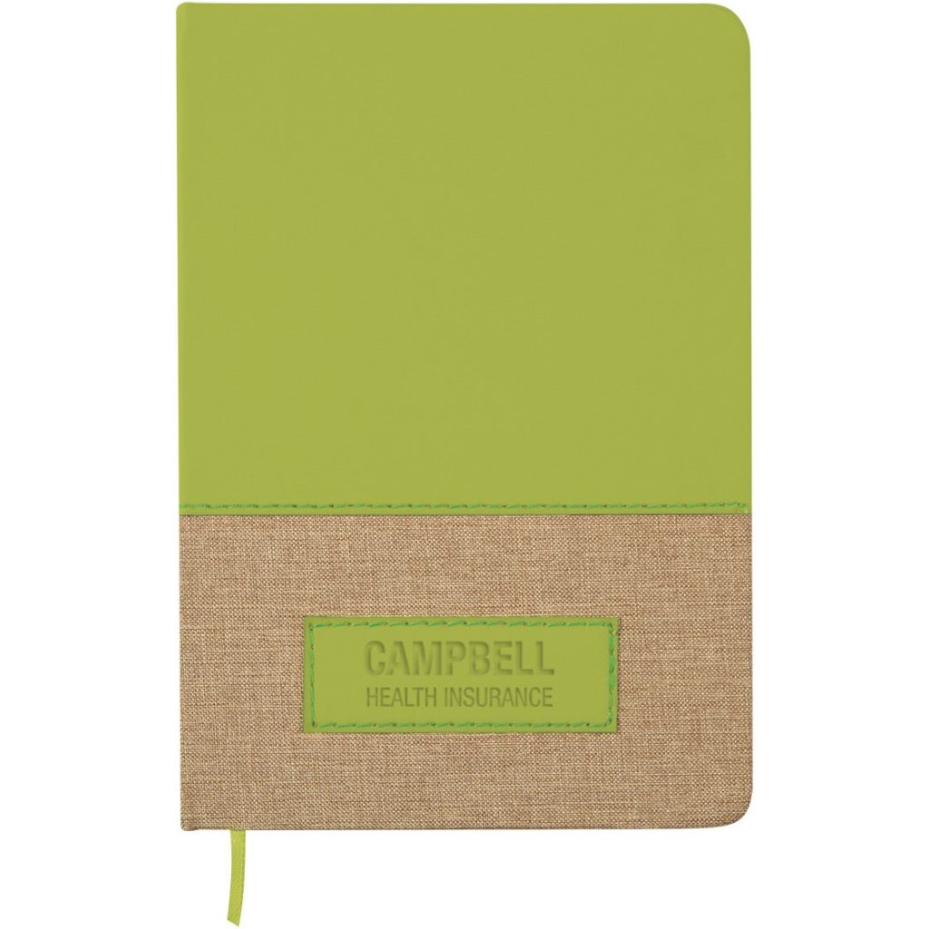 Logo Write Attendant Journals - Promotional Pens Singapore - Gifts VV Available in 5 awesome item colors 客製 - Promotional Pens Singapore - Gifts VV Lime Green / Tan Write Attendant Journal