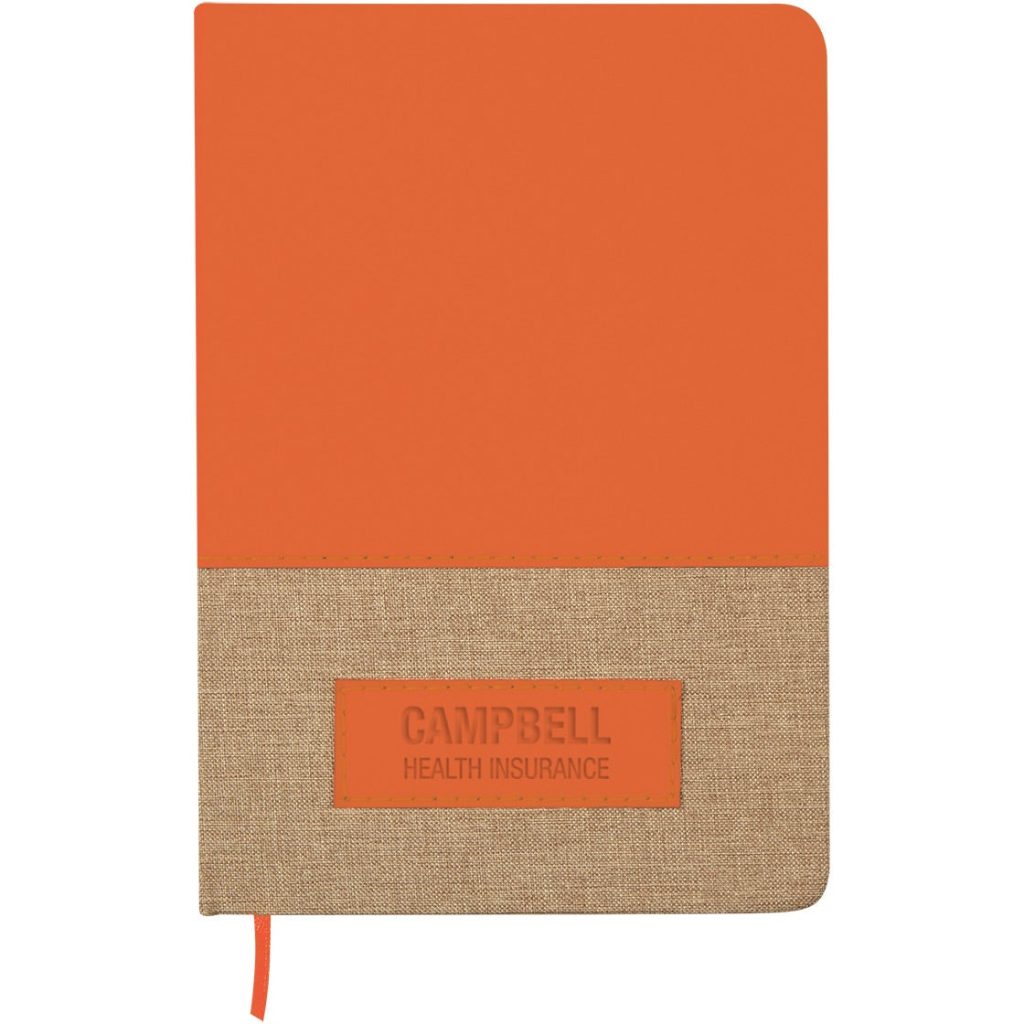Logo Write Attendant Journals - Promotional Pens Singapore - Gifts VV Available in 5 awesome item colors 客製 - Promotional Pens Singapore - Gifts VV Orange / Tan Write Attendant Journal