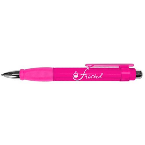 Pink XL Jumbo Retractable Pen with Rubber Grip