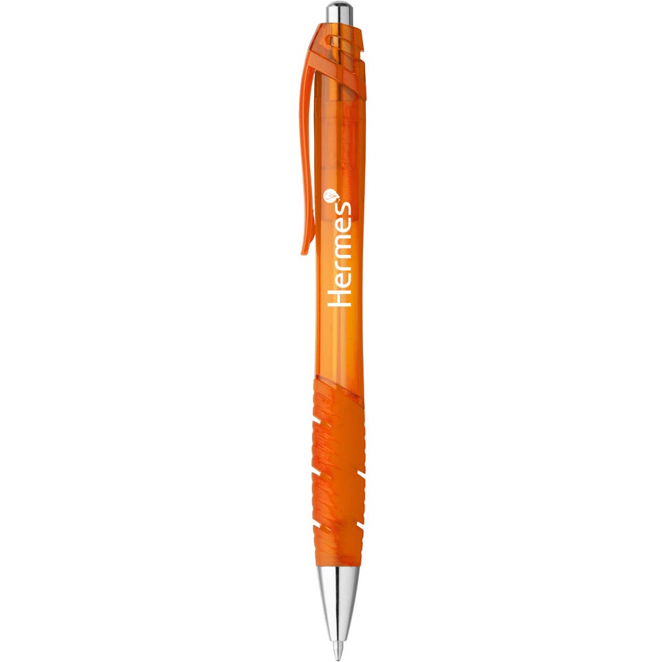 Imprinted Zing Translucent Ballpoint Pens - Promotional Pens Singapore - Gifts VV Available in 9 exciting item colors 客製 - Promotional Pens Singapore - Gifts VV Orange Zing Translucent Ballpoint Pen