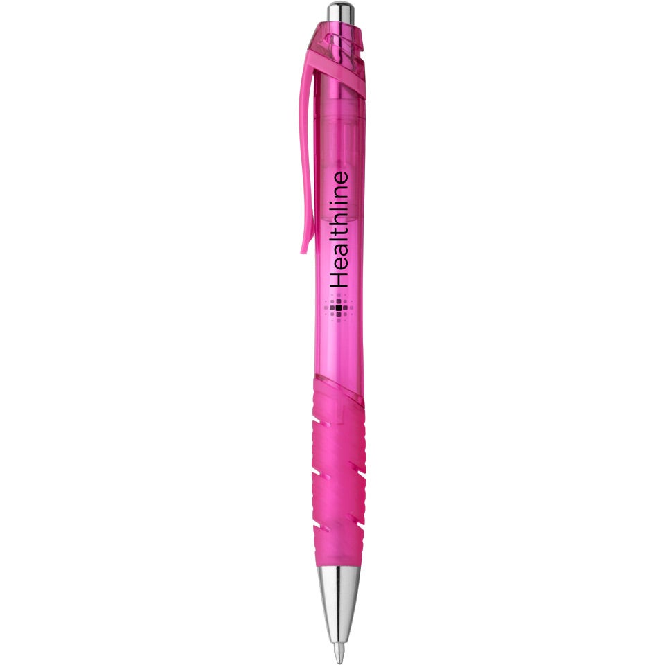 Imprinted Zing Translucent Ballpoint Pens - Promotional Pens Singapore - Gifts VV Available in 9 exciting item colors 客製 - Promotional Pens Singapore - Gifts VV Pink Zing Translucent Ballpoint Pen