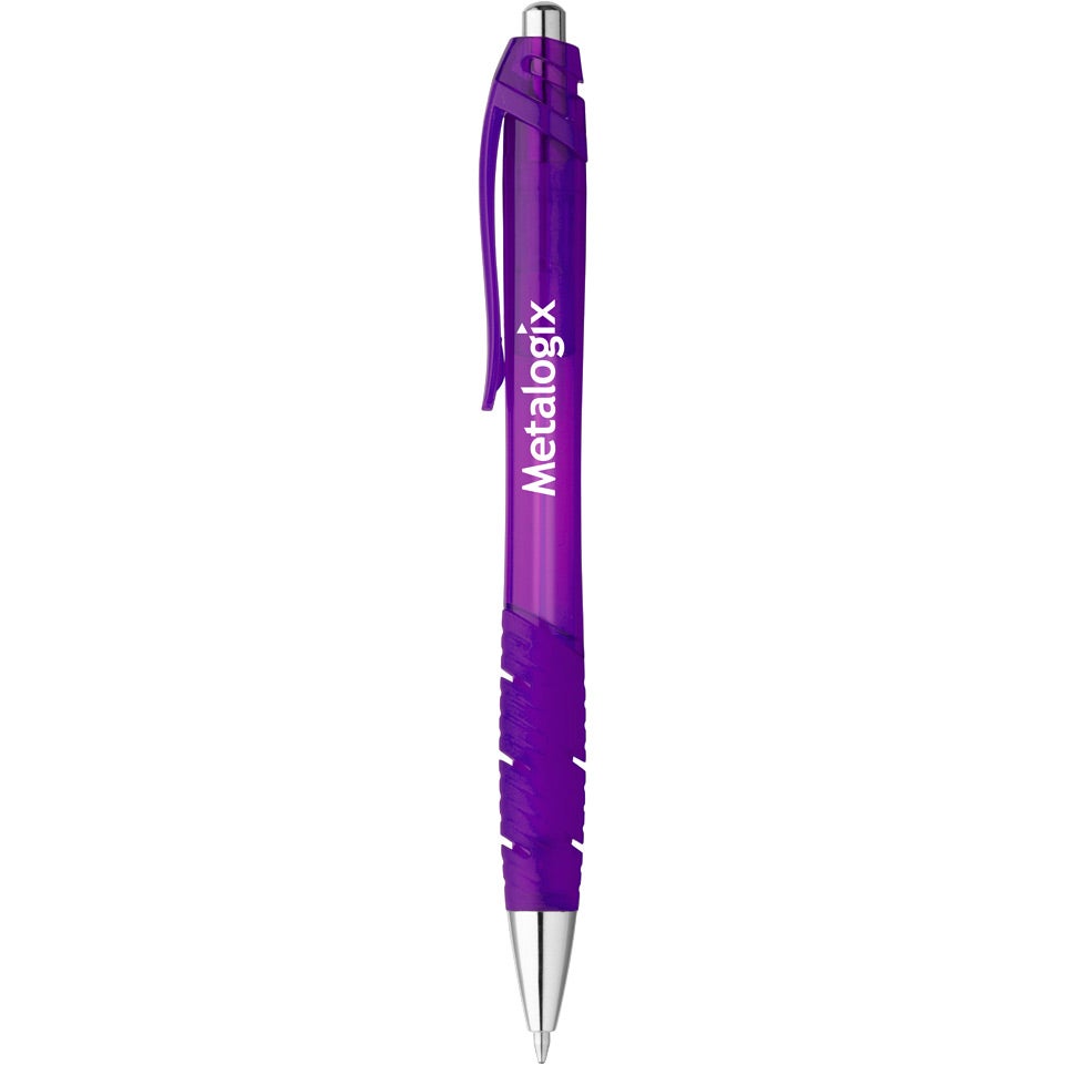Imprinted Zing Translucent Ballpoint Pens - Promotional Pens Singapore - Gifts VV Available in 9 exciting item colors 客製 - Promotional Pens Singapore - Gifts VV Purple Zing Translucent Ballpoint Pen