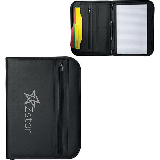 Imprinted Zippered Legal Portfolios - Promotional Pens Singapore - Gifts VV Your design screen printed 客製 - Promotional Pens Singapore - Gifts VV Black Zippered Legal Portfolio